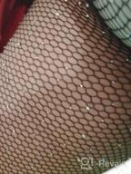 img 1 attached to Plus Size Fishnet Tights - 2 Pairs Sexy Black Sparkle Diamonds review by Lisa Becker