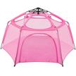 alvantor playpen pink portable fence canopy 6 panel pop up foldable space for infants babies toddlers kids pets indoor outdoor 7'x7'x44 logo