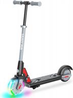 электрический скутер gotrax gks lumios для детей 6-12 лет с 150-ваттным двигателем, 6-дюймовым светодиодным передним колесом, сертифицированный ul, дальностью 6,25 миль и скоростью 7,5 миль в час. логотип