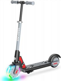 img 4 attached to GoTrax GKS Lumios Electric Scooter For Kids 6-12 With 150W Motor, 6" LED Front Wheel Kick Scooter, UL Certified, 6.25 Miles Range, 7.5Mph Speed