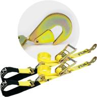🔒 vulcan combo strap kit - 2 inch - classic yellow - 3,300 lb safe working load - axle tie down logo