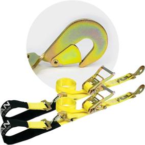 img 4 attached to 🔒 VULCAN Combo Strap Kit - 2 Inch - Classic Yellow - 3,300 lb Safe Working Load - Axle Tie Down
