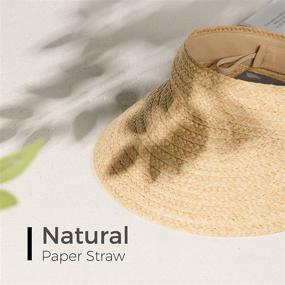 img 3 attached to Stay Cool And Chic With FURTALK'S Wide Brim Straw Visors For Women - Perfect For Summer Beach Days!