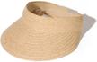 stay cool and chic with furtalk's wide brim straw visors for women - perfect for summer beach days! logo