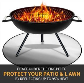 img 2 attached to Keep Your Outdoor Space Safe With A Fireproof Fire Pit Mat - 24" Deck Protector And Accessories For BBQ, Burn Barrel And Patio Shield