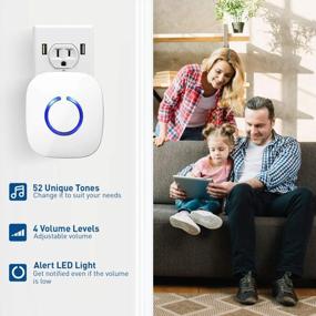 img 1 attached to STARPOINT LR Wireless Doorbell Chime With Expandable Add-On Receiver Plugin - Long Range Multi-Unit Alert System, White