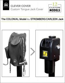 img 3 attached to Clever Cover For Stromberg Carlson Jack By Trailersphere Custom Electric Tongue Jack Cover For Trailer, RV, Camper, Chains Holder, Plug Protector, Sun And Waterproof (Stromberg Carlson Jack Cover)
