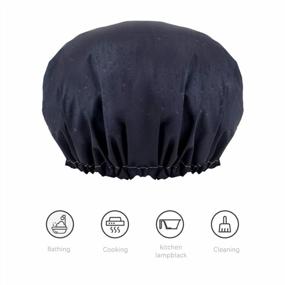 img 1 attached to Aquior 4-Pack Extra Large Reusable Shower Caps For Women With Long Hair - Premium Double Layer Waterproof Bathing Caps Made Of Sumptuous Silky Satin