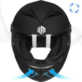 img 1 attached to ILM Youth Kids DOT Approved Full Face Motorcycle Helmet - ATV, Dirt Bike, and Street Bike Helmet: DP808
