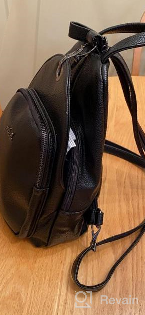 img 1 attached to Women'S Leather Anti-Theft Rucksack Backpack Purse Shoulder Bag Travel Daypack Large review by Tamara Pyle