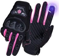 🧤 scoyco woman motorcycle gloves: armor, breathable, anti-skid, pink dirt bike gloves with touch screen, ideal for mbx/mtb/atv sports logo