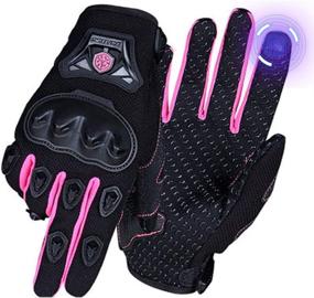 img 4 attached to 🧤 SCOYCO Woman Motorcycle Gloves: Armor, Breathable, Anti-Skid, Pink Dirt Bike Gloves with Touch Screen, Ideal for MBX/MTB/ATV Sports