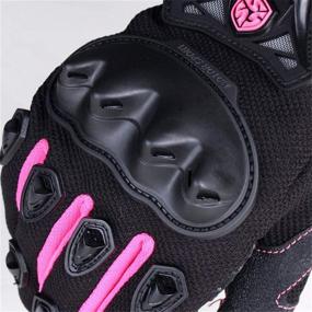 img 2 attached to 🧤 SCOYCO Woman Motorcycle Gloves: Armor, Breathable, Anti-Skid, Pink Dirt Bike Gloves with Touch Screen, Ideal for MBX/MTB/ATV Sports