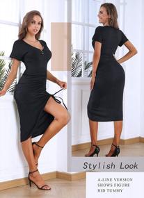 img 3 attached to Stylish And Comfortable TOPMELON A-Line Dress With Pockets And Elastic Waist, Available In Sleeveless And Long Sleeve Versions For Women'S Casual Wear