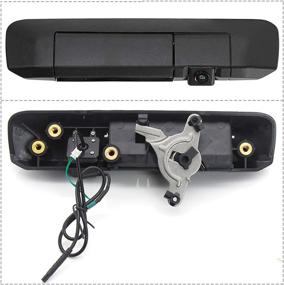 img 3 attached to 📷 Toyota Tacoma 2005-2014 Tailgate Handle Backup Reverse Camera with Auto Adjusting LCD Mirror Monitor - Enhanced Car Safety Parking Cameras