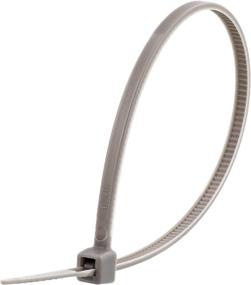 img 4 attached to 🔗 Pack of 100 6 Inch Gray Mini Nylon Cable Ties