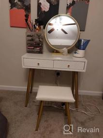 img 6 attached to Transform Your Space With YOURLITE Adjustable Vanity Table Set - Perfect For Makeup And Dressing