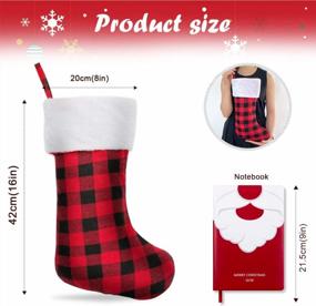img 3 attached to Cozy Up Your Holiday Decor With Townshine'S Buffalo Check Plaid Christmas Stockings - Set Of 6