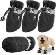 🐾 furnose dog shoes: hot pavement paw protectors - anti-slip dog boots with reflective straps - lightweight booties for small medium dogs (4pcs) логотип