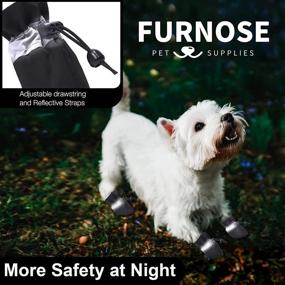 img 2 attached to 🐾 FURNOSE Dog Shoes: Hot Pavement Paw Protectors - Anti-Slip Dog Boots with Reflective Straps - Lightweight Booties for Small Medium Dogs (4PCS)