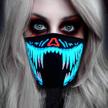 light-up halloween mask with neon led, perfect for spooky festival cosplay party logo