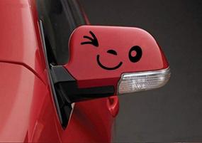 img 3 attached to 😊 Yonger 2 X Cute Smile Face 3D Decal Sticker for Auto Car Side Mirror L+R Rearview (A) - Enhance Your Car's Style with This Adorable Decal!