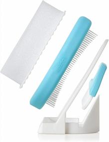 img 2 attached to Fridababy'S Dermatologist-Recommended 3-Step Cradle Cap System: FlakeFixer Sponge, Brush, Comb And Storage Stand For Baby'S Pristine Skin
