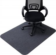 коврик для офисного стула vacuum tech home techpro - 35x47 дюймов нескользящий коврик для компьютерного стола для деревянных полов и стульев на колесиках, игровых стульев (темно-серый) logo