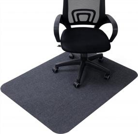 img 4 attached to Vacuum TECH Home Techpro Office Chair Mat - 35X47In Non Slip Computer Desk Mat For Hardwood Floors & Rolling Chairs, Gaming Chairs (Dark Gray)