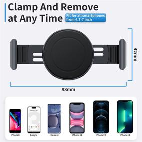 img 3 attached to 📱 2021 Upgraded Car Phone Holder: Hands-Free Mount for Air Vent with 360° Rotation - All Mobile Phones Compatible