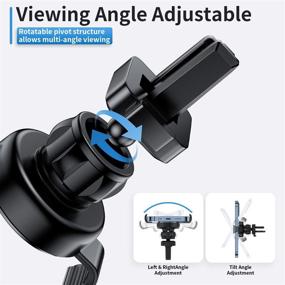 img 1 attached to 📱 2021 Upgraded Car Phone Holder: Hands-Free Mount for Air Vent with 360° Rotation - All Mobile Phones Compatible