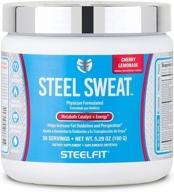 steelfit steel sweat pre workout - fat burner to boost metabolism, increase energy & burn calories - 30 servings cherry lemonade flavor logo