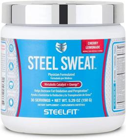 img 4 attached to SteelFit Steel Sweat Pre Workout - Fat Burner To Boost Metabolism, Increase Energy & Burn Calories - 30 Servings Cherry Lemonade Flavor