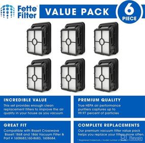 img 3 attached to 🧹 Fette Filter - Bissell 1866 CrossWave Compatible Vacuum Filters - 6 Pack