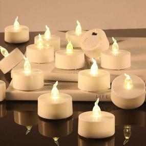 img 4 attached to Создайте настроение с помощью 20 беспламенных светодиодных свечей Tealight для свадеб, праздников и домашнего декора