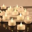 set the mood with 20 flameless led tealight candles for weddings, holidays, and home decor logo