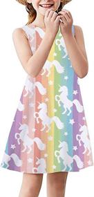 img 3 attached to 🌺 Stylish and Vibrant: Goodstoworld Sleeveless Hawaiian Sundresses for Girls' Clothing