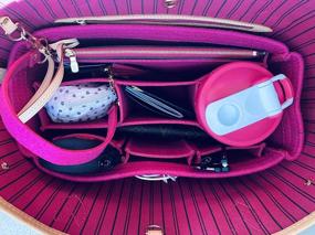 img 3 attached to 🌸 LV Neverfull MM Luxury Purse Organizer Insert Bag Shaper Liner Divider, Peony - AlgorithmBags Design