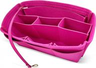 🌸 lv neverfull mm luxury purse organizer insert bag shaper liner divider, peony - algorithmbags design logo