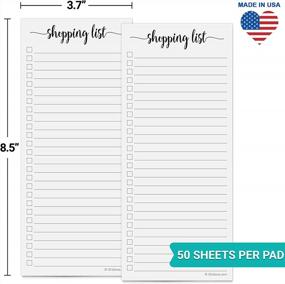 img 3 attached to 2-Pack 321Done Shopping List Notepad - Minimalist Stylish 3.7X8.5 College Ruled Grocery Lists Made In US
