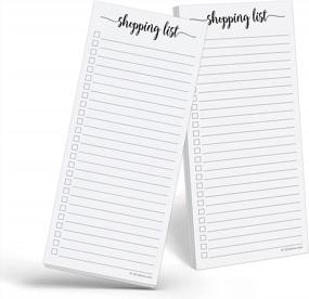 img 4 attached to 2-Pack 321Done Shopping List Notepad - Minimalist Stylish 3.7X8.5 College Ruled Grocery Lists Made In US