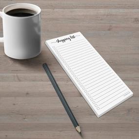 img 1 attached to 2-Pack 321Done Shopping List Notepad - Minimalist Stylish 3.7X8.5 College Ruled Grocery Lists Made In US