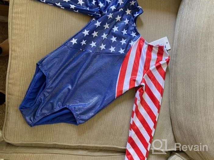 img 1 attached to BAOHULU Patriotic Sparkle Red And Blue Gymnastics Leotards For Toddlers - Athletic Dancewear review by Julio Black