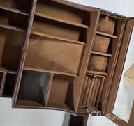 img 1 attached to Mens Valet Box Organizer: Large Leather Tray W/ Charging Station & Jewelry Box For EDC Accessories review by Betsy Mitchell