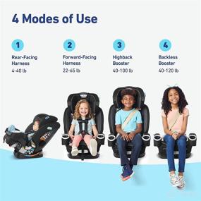 img 3 attached to Graco 4Ever DLX SnugLock Grow 4-in-1 Car Seat with Expandable Backrest, Maison - Offering 10 Years of Use and Easy Installation