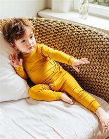 img 2 attached to 👶 Soft & Comfy VAENAIT BABY Sleepwear Pajamas Set for Toddler Kids - Solid Raglan Style, 12M-12Y, Boys & Girls - Modal Tencel, 2pcs