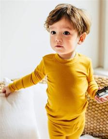 img 1 attached to 👶 Soft & Comfy VAENAIT BABY Sleepwear Pajamas Set for Toddler Kids - Solid Raglan Style, 12M-12Y, Boys & Girls - Modal Tencel, 2pcs