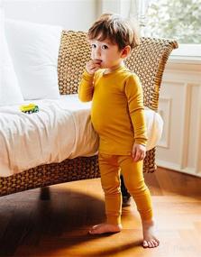 img 3 attached to 👶 Soft & Comfy VAENAIT BABY Sleepwear Pajamas Set for Toddler Kids - Solid Raglan Style, 12M-12Y, Boys & Girls - Modal Tencel, 2pcs