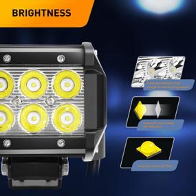 img 2 attached to Enhance Your Off-Road Adventure With GOOACC LED Pods And Wiring Harness - 2Pcs 18W Spot Lights With 2-Year Warranty
