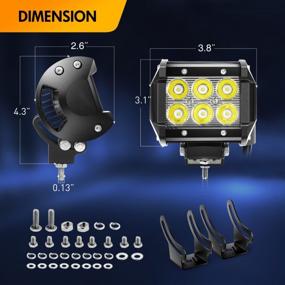 img 3 attached to Enhance Your Off-Road Adventure With GOOACC LED Pods And Wiring Harness - 2Pcs 18W Spot Lights With 2-Year Warranty